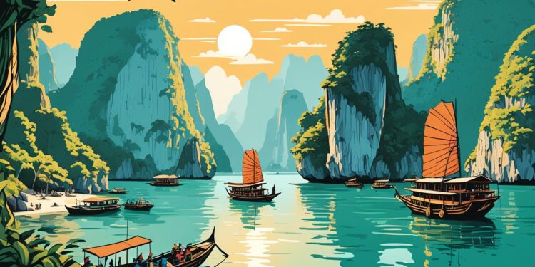 Kreuzfahrten in der Halong-Bucht