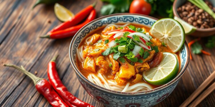 Khanom Jeen Nam Ya (ขนมจีนน้ำยา)