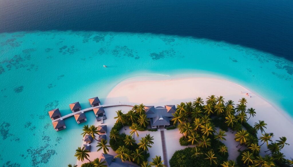 Luxuriöse Resorts und Wasserbungalows auf den Malediven